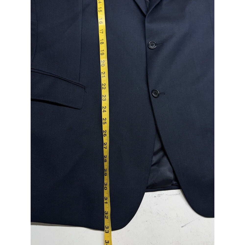 Vitale Barberis Canonico Super 110s Wool Blazer Zanieri Mens 46R Navy Blue - Picture 7 of 10